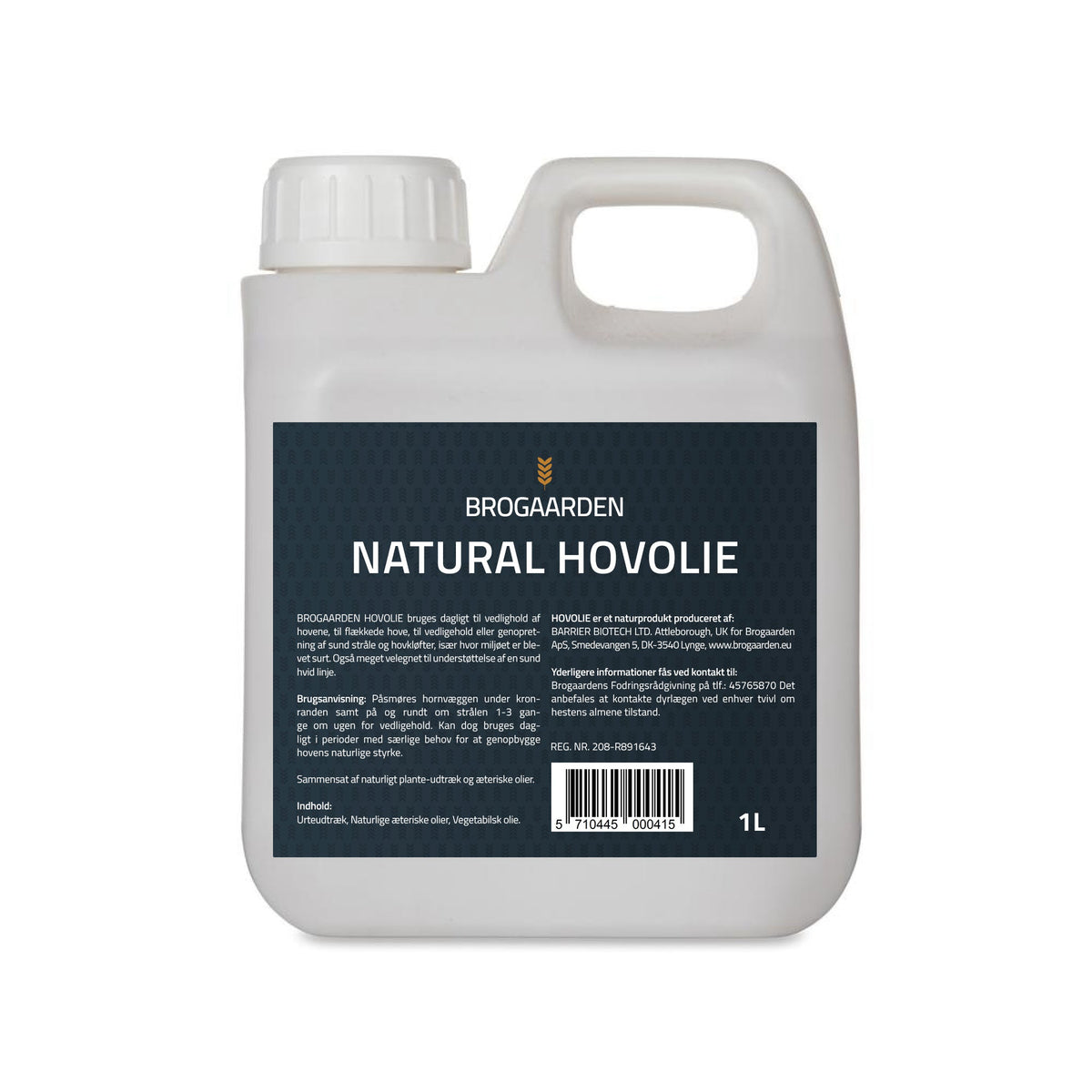 Brogaarden Natural Hovolie 1 ltr til heste