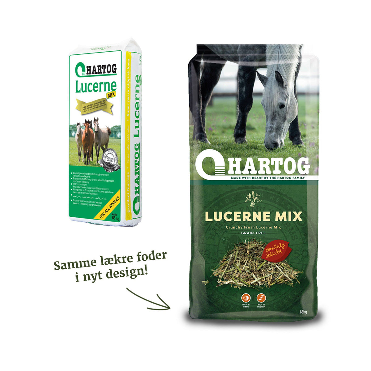 Hartog Lucerne Mix hestefoder i 18 kg sæk – billede 4