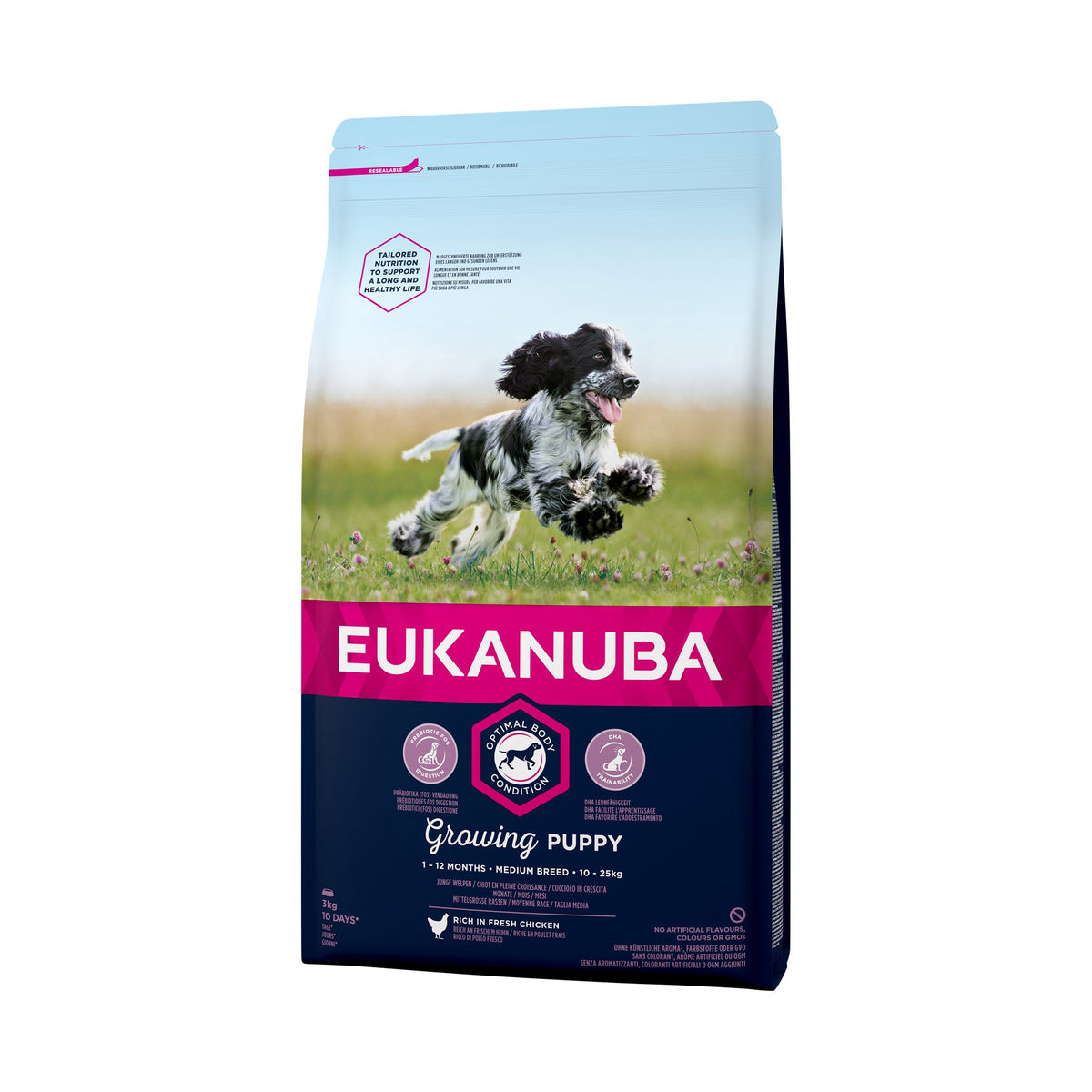 Eukanuba Puppy Medium Breed i 12 kg sæk til hunde