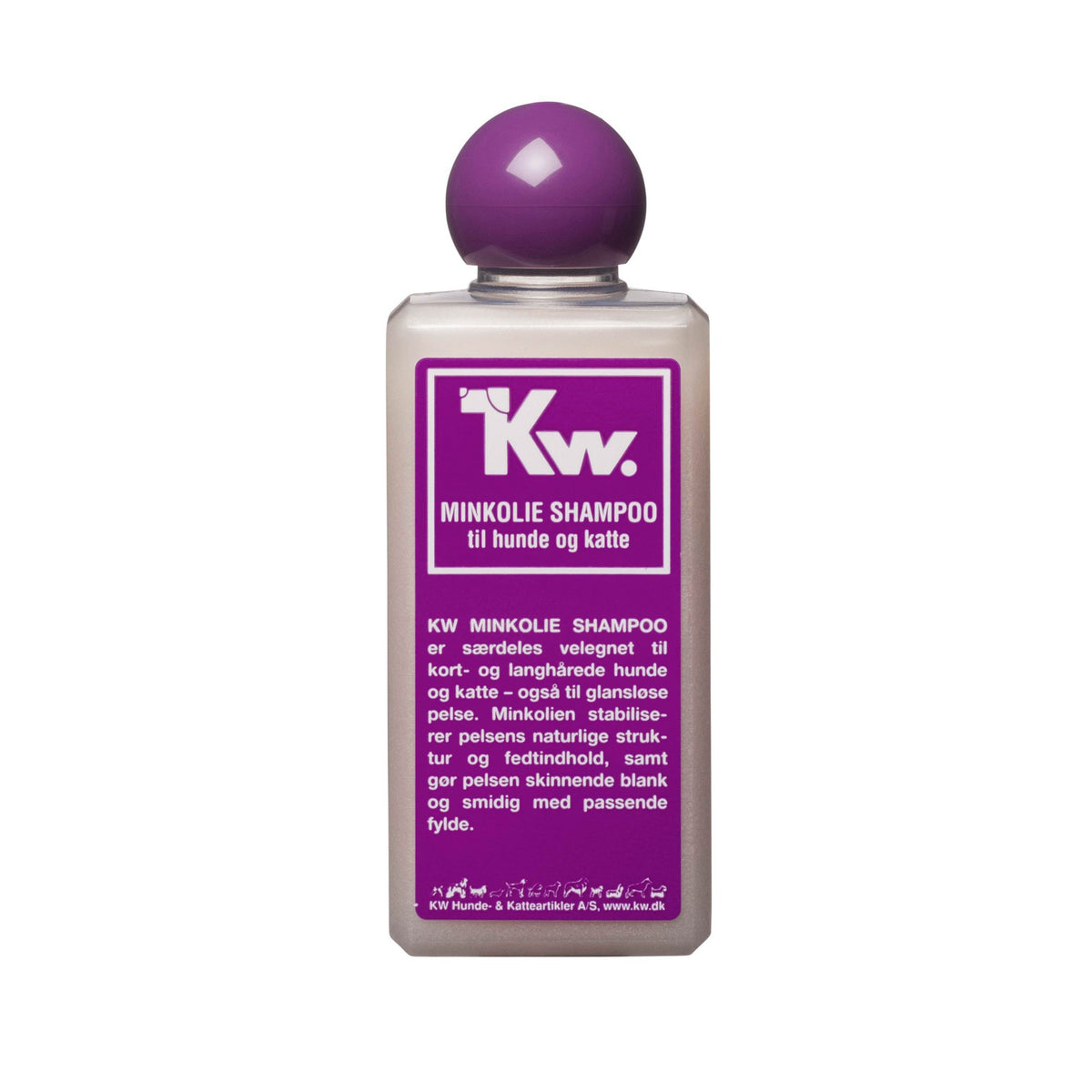 KW Minkolie Shampoo i 200 ml flaske til hunde