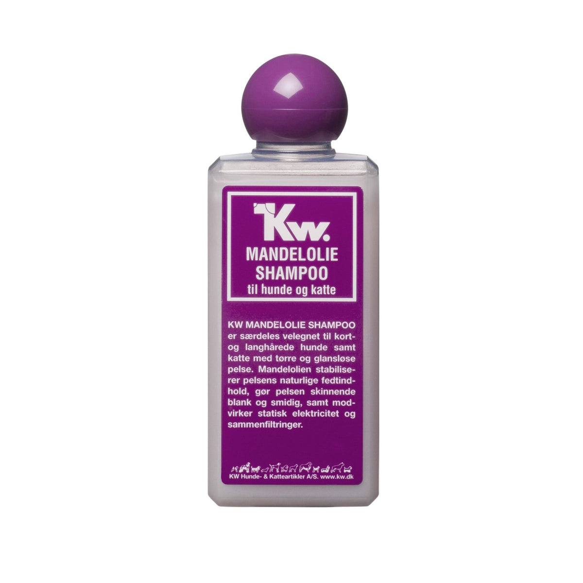 KW Mandelolie Shampoo i 200 ml flaske til hunde