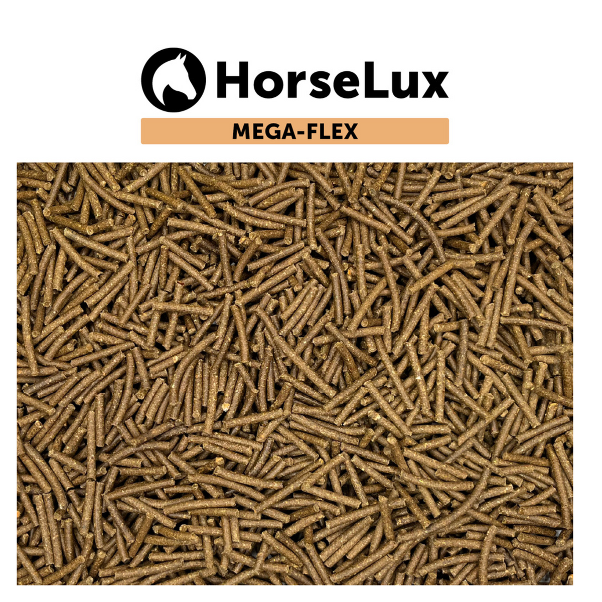 HorseLux Mega-Flex Pellets i 2 kg pose til heste – billede 2