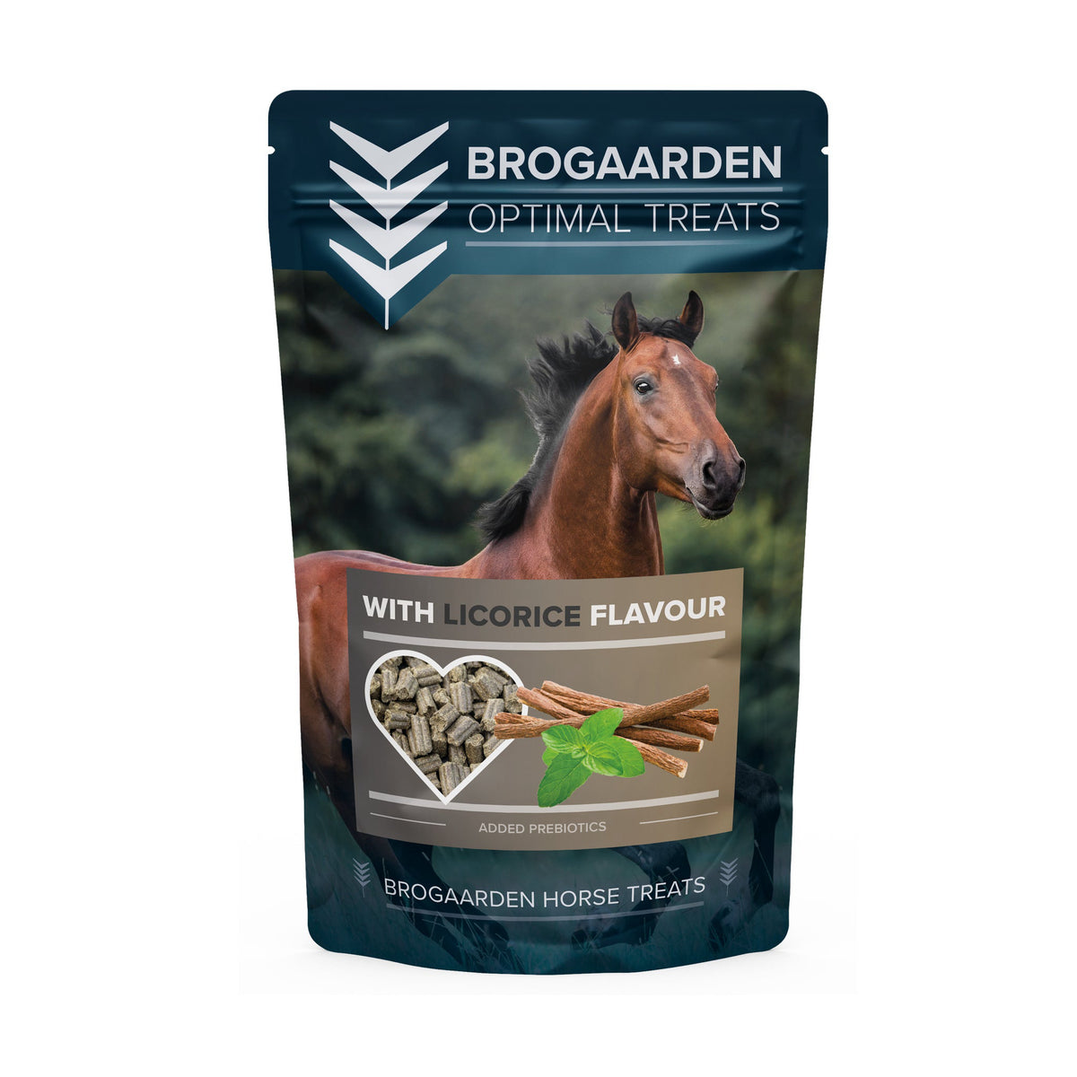 Brogaarden Optimal Treats Lakrids i 1 kg pose hestesnack