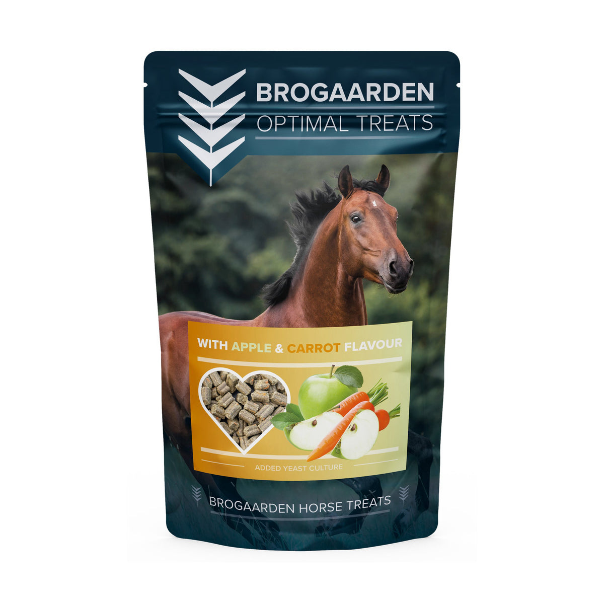 Brogaarden Optimal Treats Æble & Gulerod i 1 kg pose hestesnack