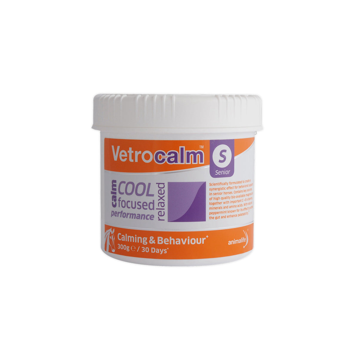 VetroCalm Senior hestefoder i 300 g pose fra Animalife