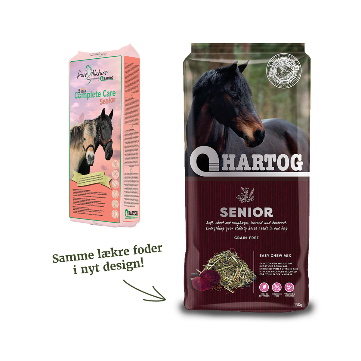 Hartog Senior Lucerne hestefoder i 15 kg sæk – billede 4