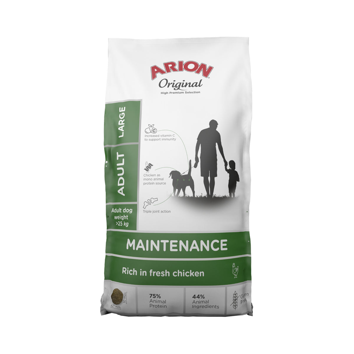 ARION Maintenance Adult Large Chicken i 12 kg sæk til hunde