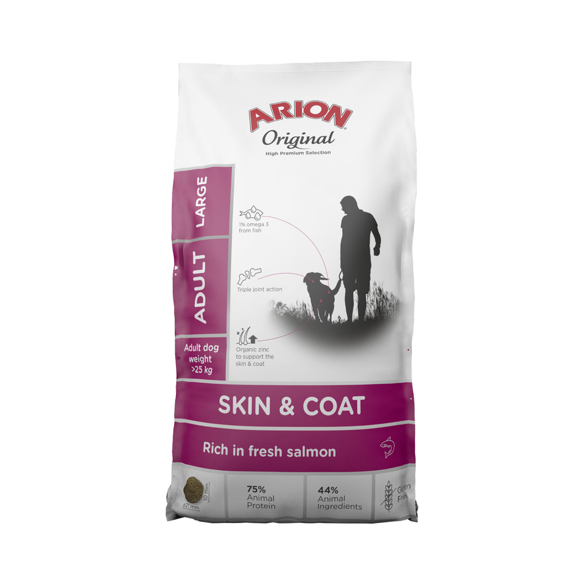 ARION Skin & Coat Adult Large Salmon i 12 kg sæk til hunde