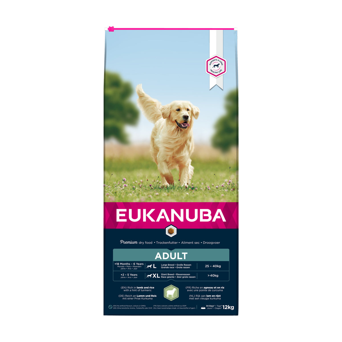 Eukanuba Adult Large Lam & Ris i 12 kg sæk til hunde