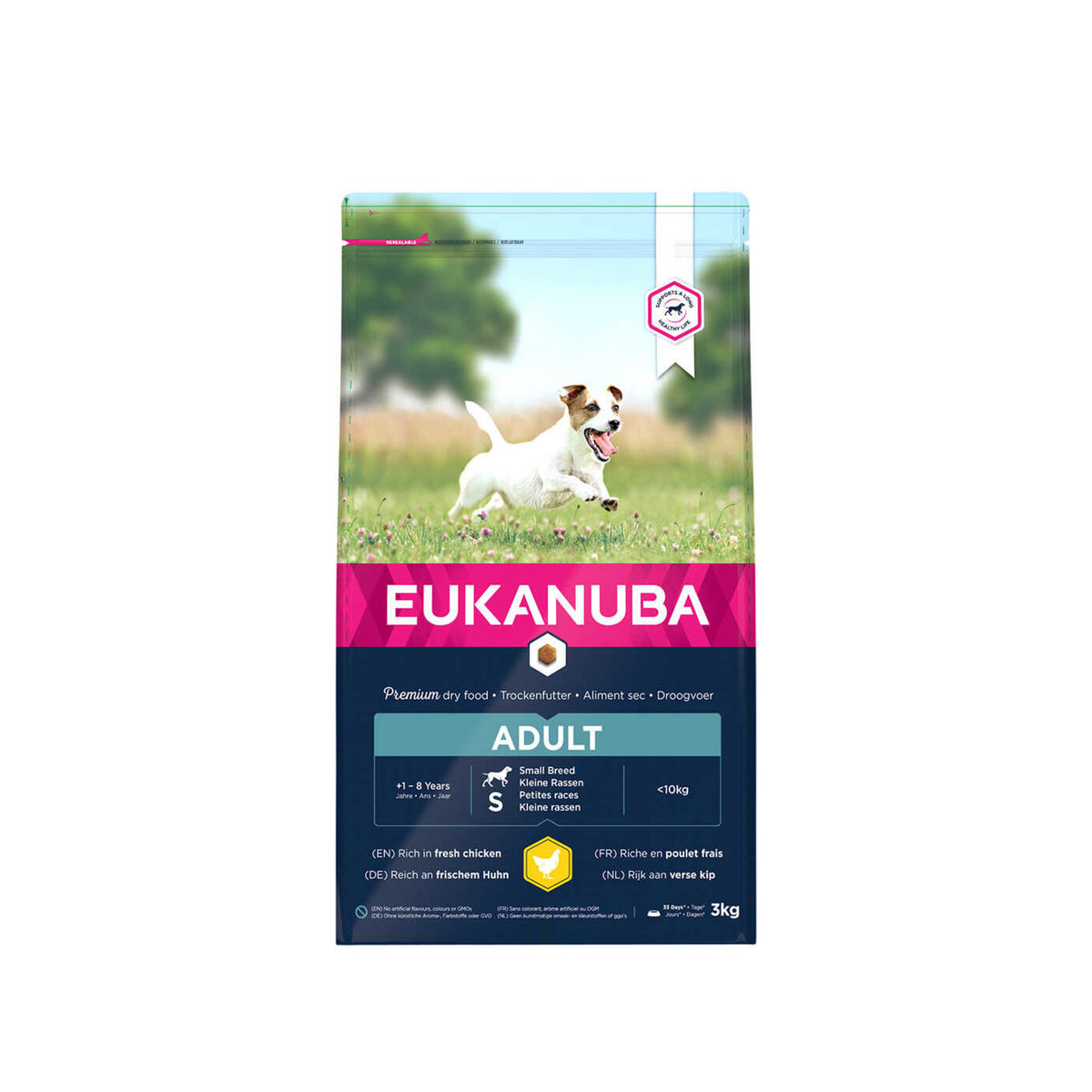 Eukanuba Adult Small Breed i 3 kg pose til hunde