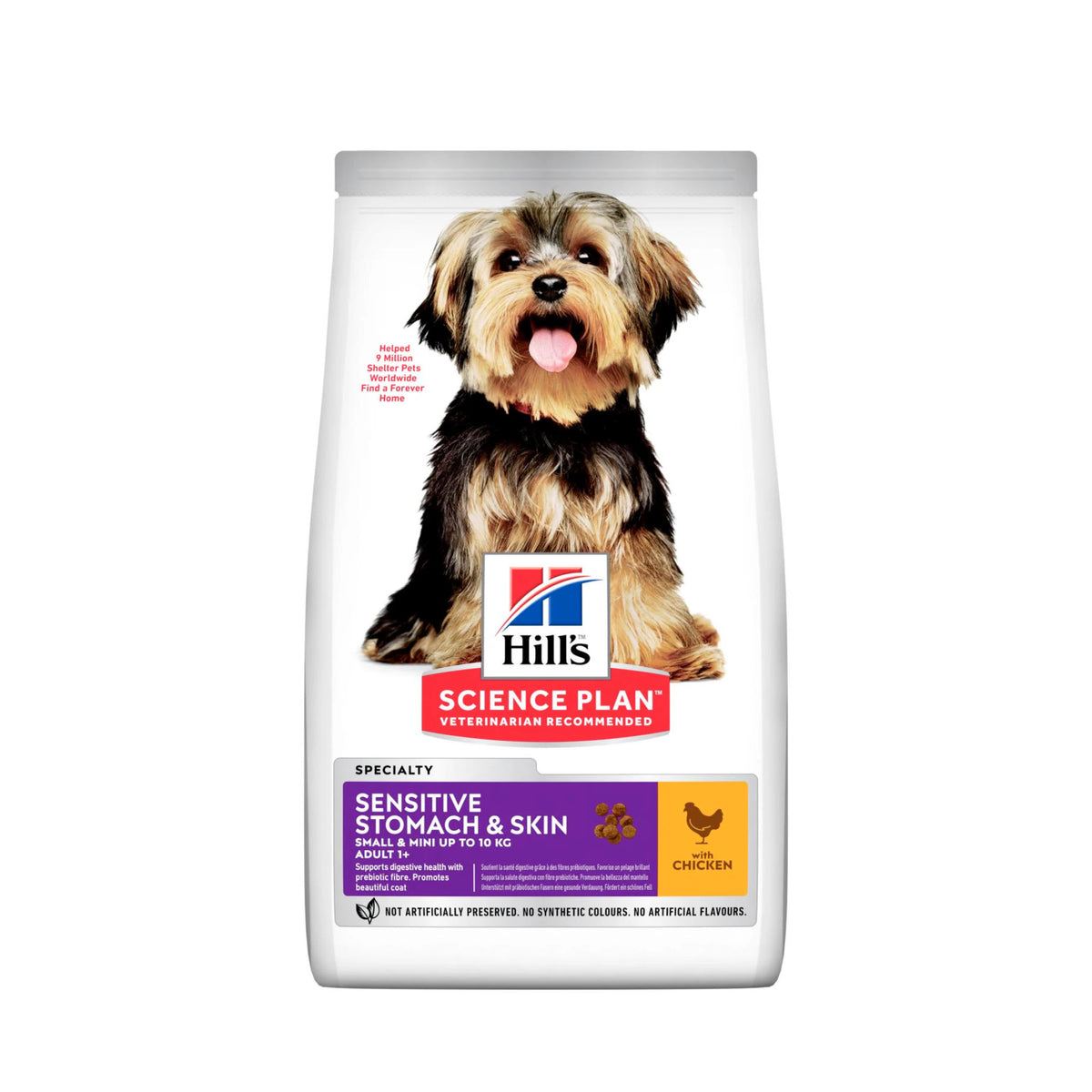 Hills Sensitive Stomach & Skin Small & Mini Chicken i 1,5 kg pose til hunde