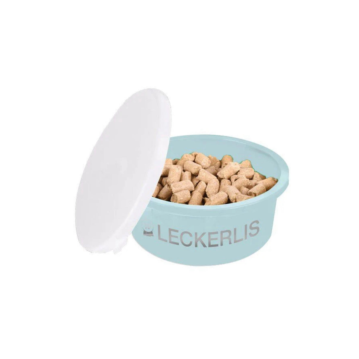 Leckerlis Spand m. Låg Turkis 2 ltr til heste fra Waldhausen