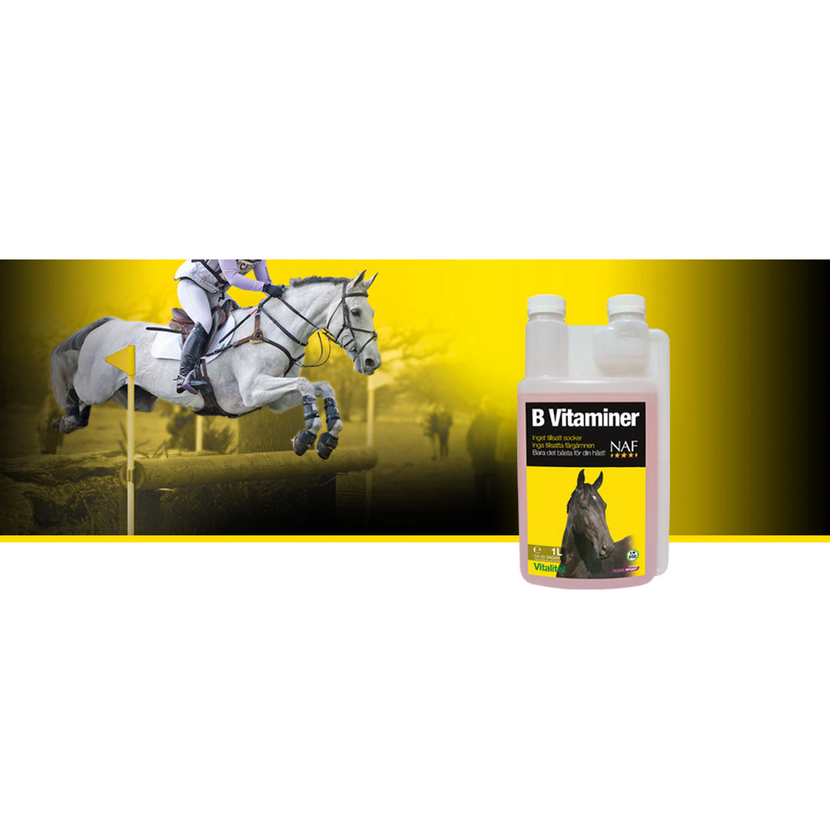 NAF B-Vitamin Liquid 1 ltr til heste – billede 2