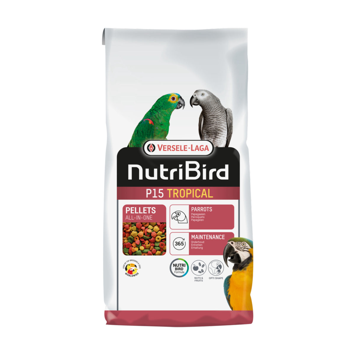 NutriBird P15 Tropical Papegøje i 10 kg sæk til stuefugle fra Versele-Laga N.V. – billede 3