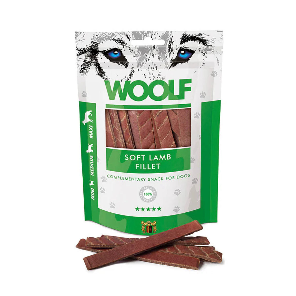 WOOLF Soft Lamb Fillet i 100 g pose til hunde