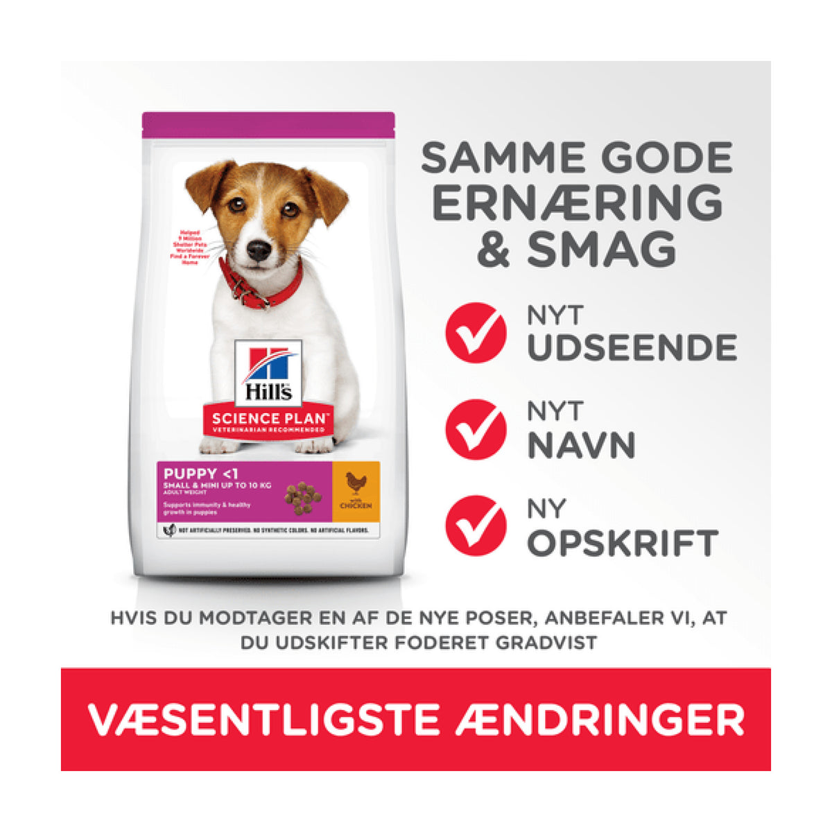 Hills Puppy Small & Mini Chicken i 3 kg pose til hunde – billede 4