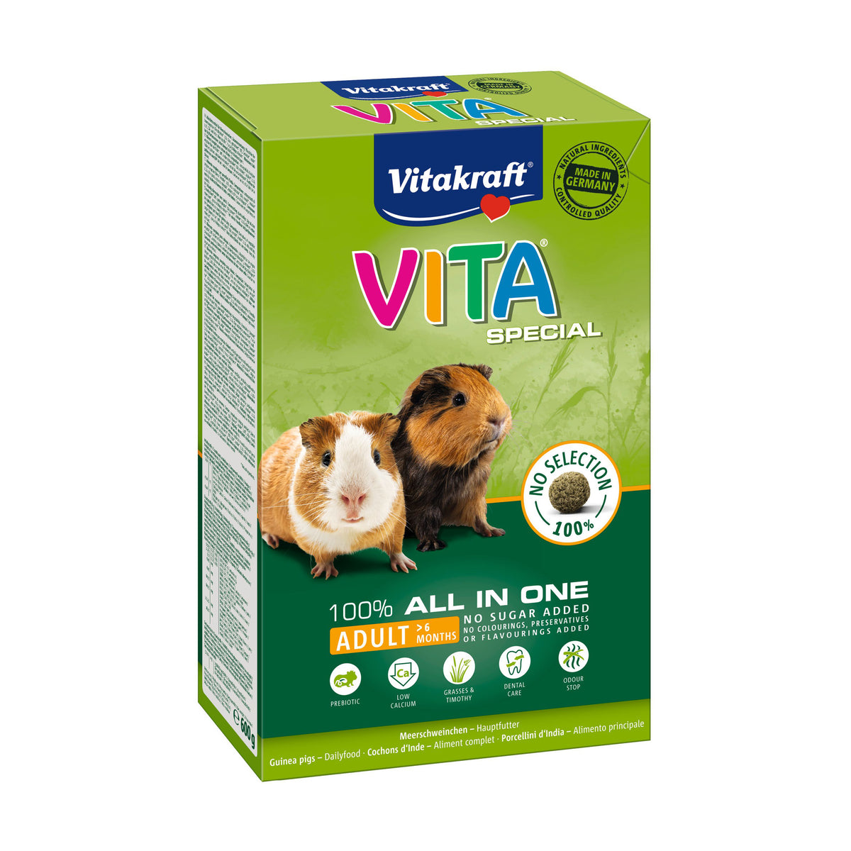 Vita Special Adult Marsvinefoder i 600 g pose til kaniner og gnavere fra Vitakraft