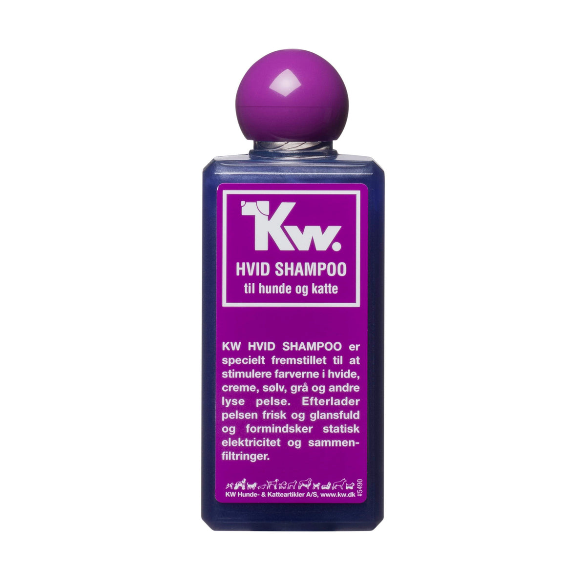 KW Hvid Shampoo i 200 ml flaske til hunde