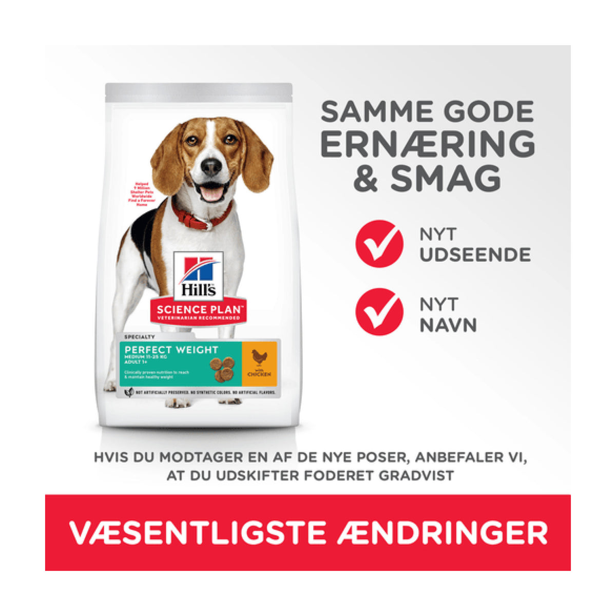 Hills Perfect Weight Medium Breed Chicken i 12 kg sæk til hunde – billede 4