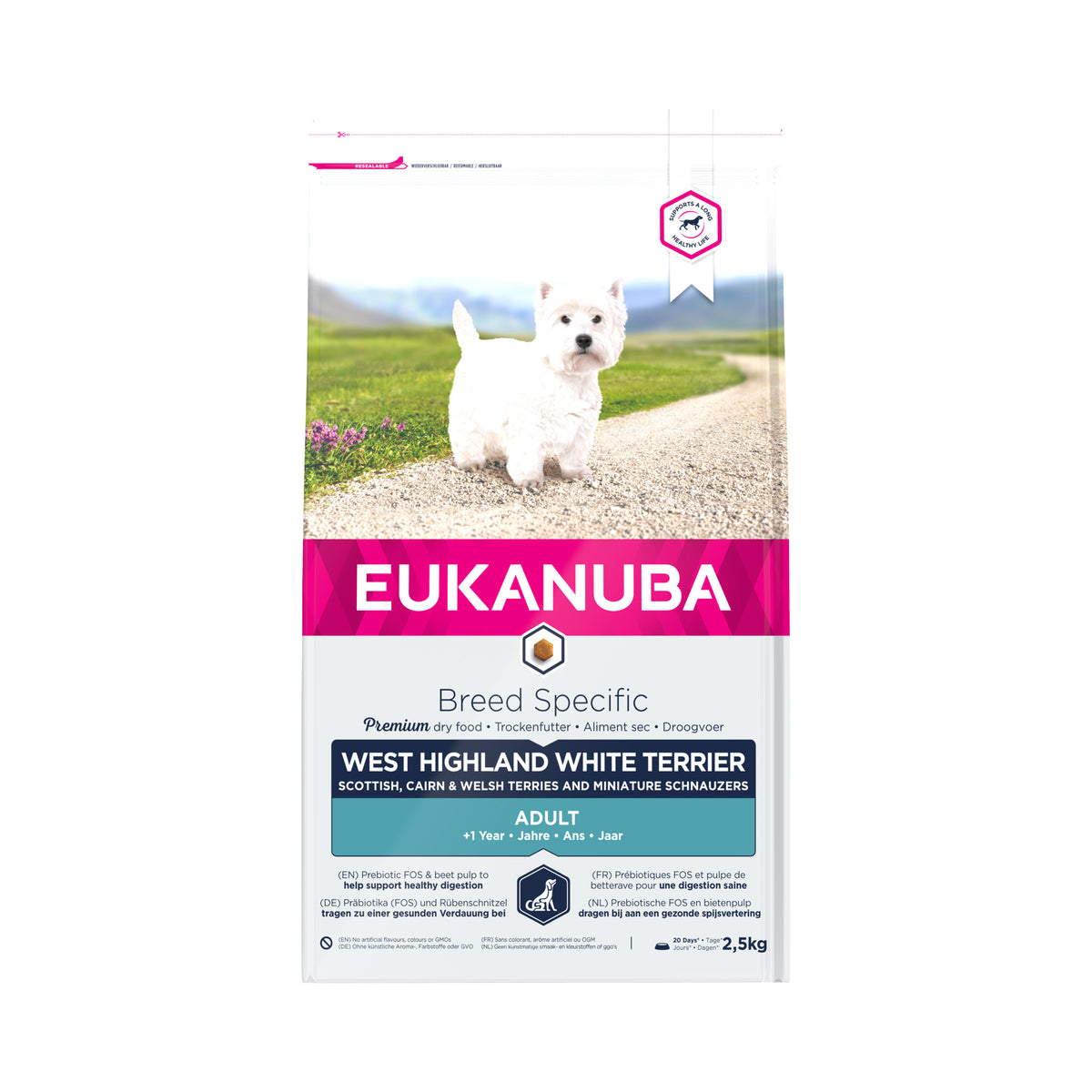 Eukanuba Adult West Highland White Terrier i 2,5 kg pose til hunde