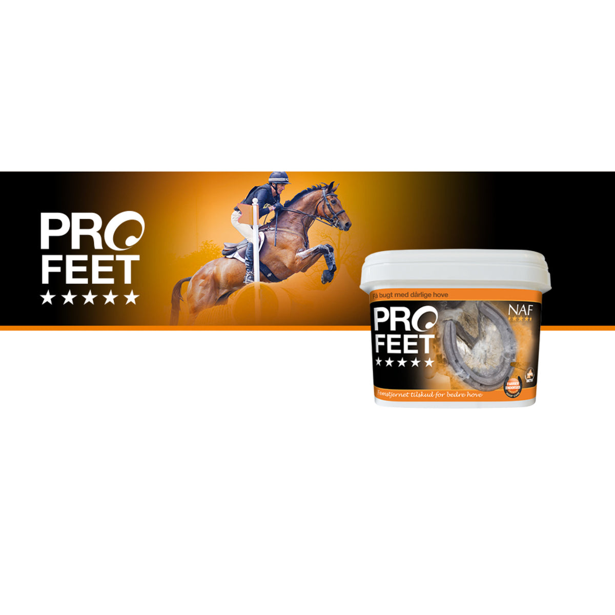 NAF ProFeet Pulver hestefoder i 1,3 kg pose – billede 2