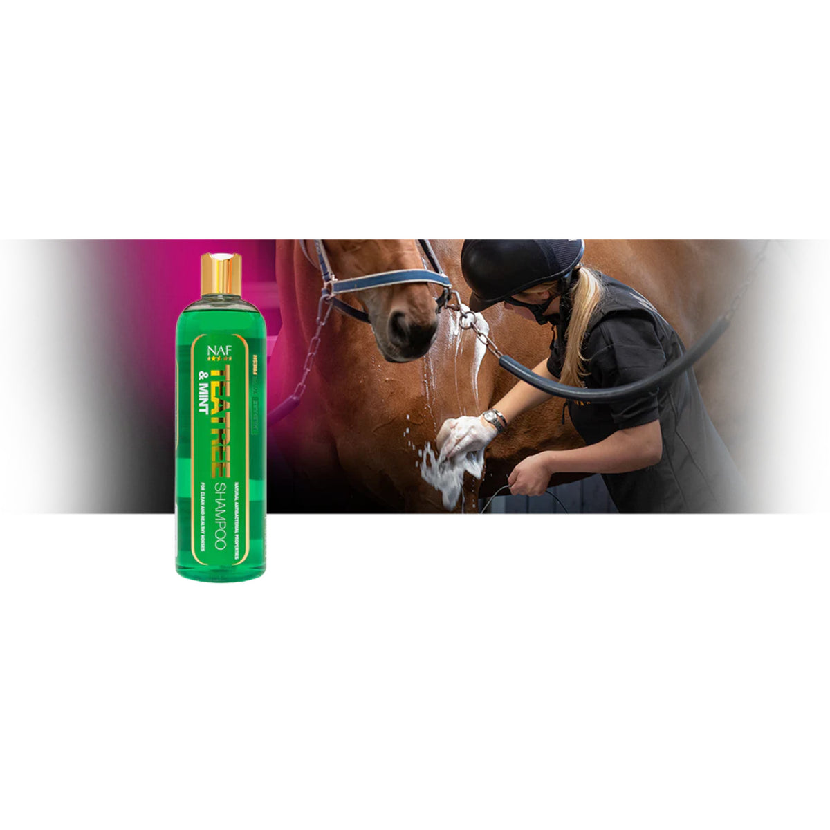 NAF Tea Tree & Mint Shampoo i 500 ml flaske til heste – billede 2