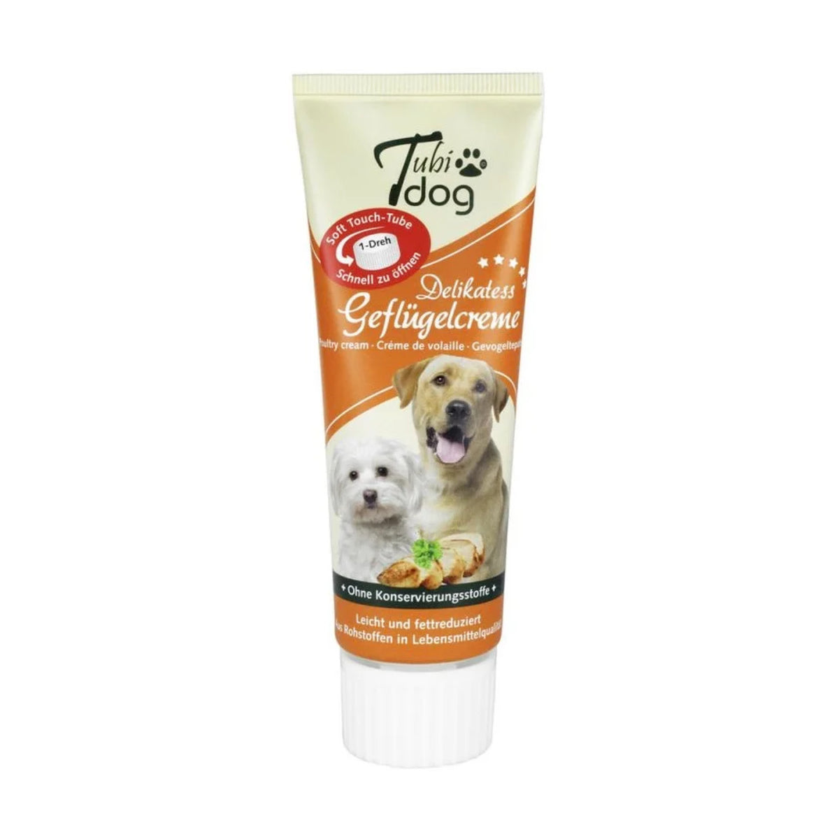 TubiDog Kyllingecreme i 75 g pose til hunde fra Whesco