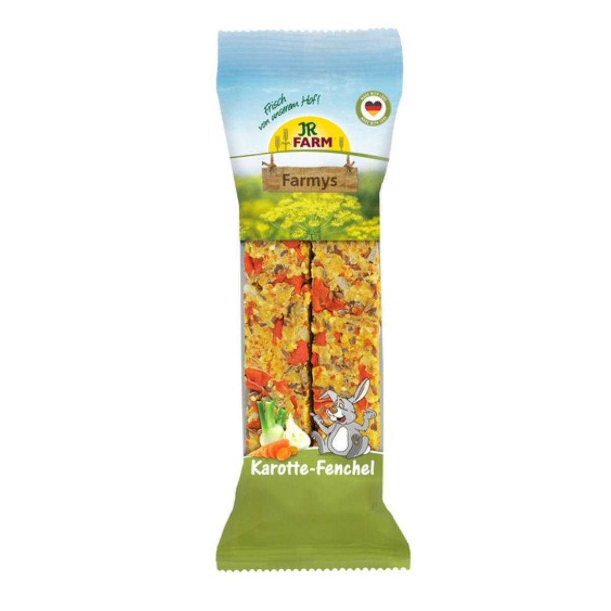 JR Farrm Gulerod og Feninikel 160g i 160 g pose til kaniner og gnavere fra JR Farm