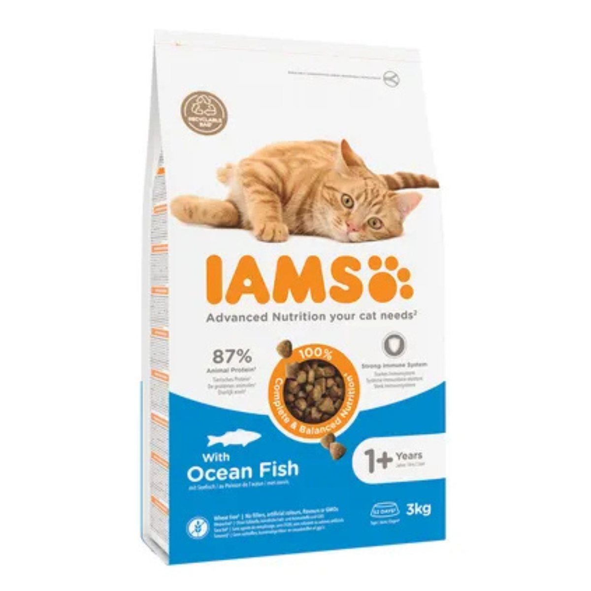 IAMS Adult Fisk i 3 kg pose til katte