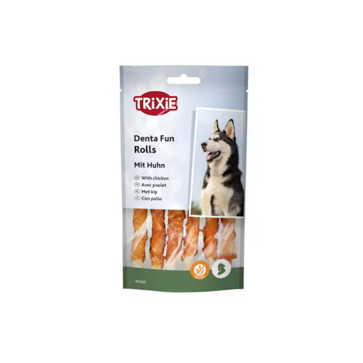 Denta Fun Chewing Rolls m. Kylling i 6 stk pakning til hunde fra Trixie – billede 2
