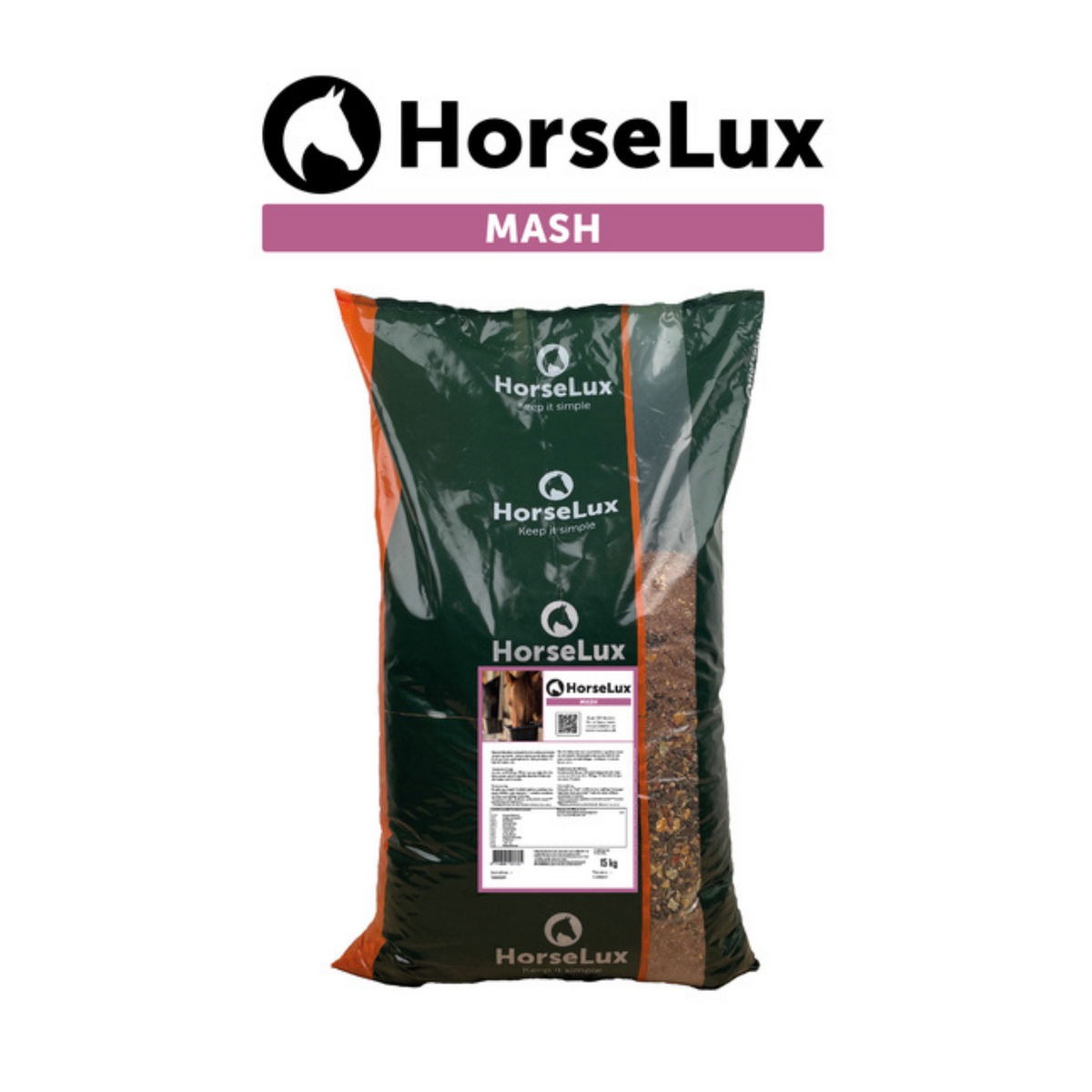 HorseLux Mash hestefoder i 15 kg sæk
