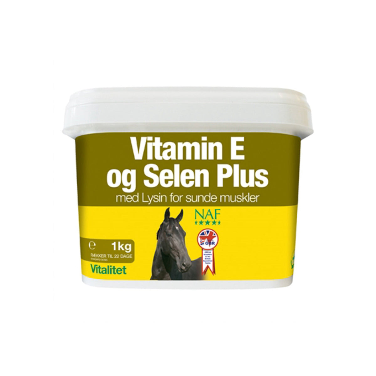 NAF Vitamin E & Selen Plus m. Lysin hestefoder i 1 kg pose