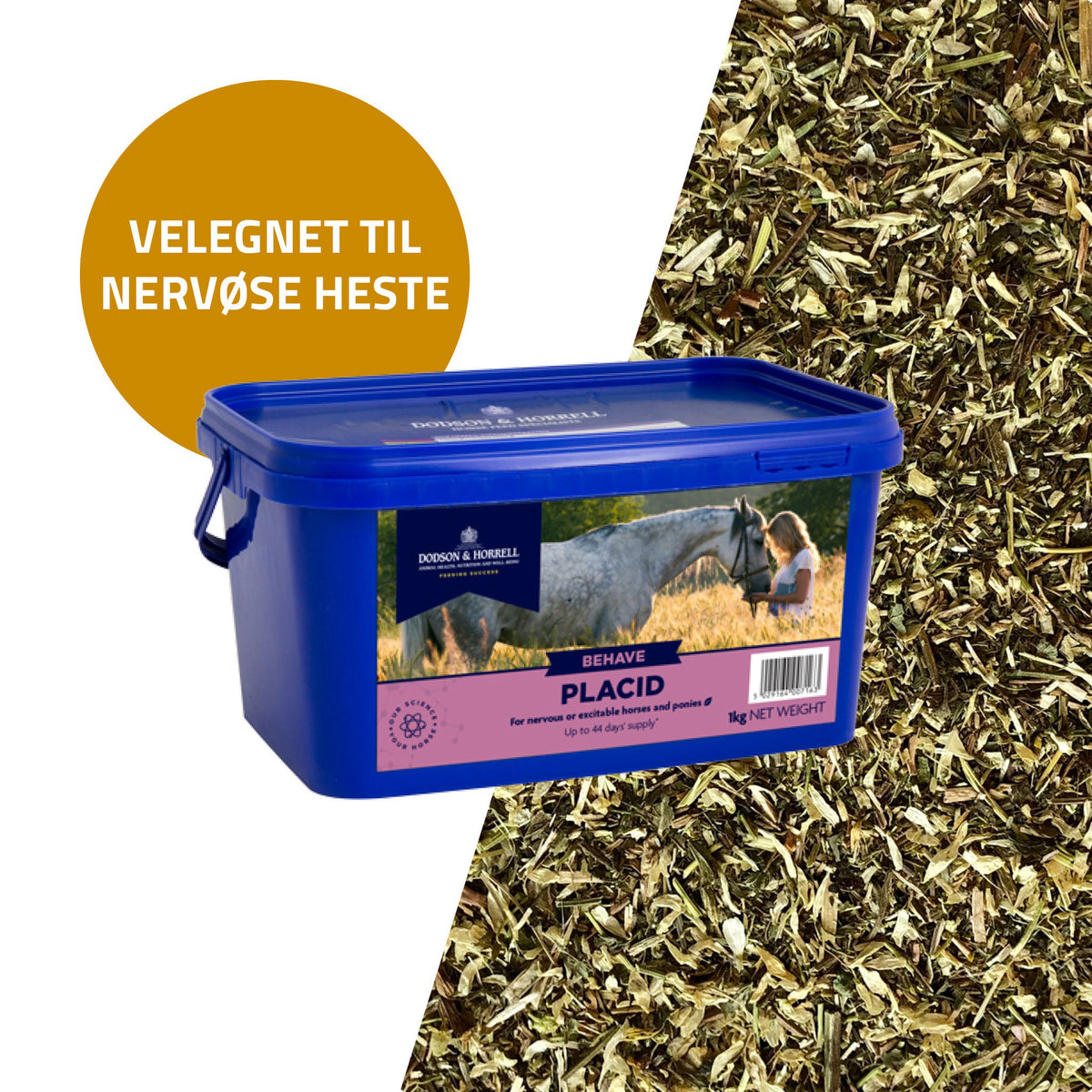 D&H Placid i 1 kg pose til heste fra Dodson & Horrell