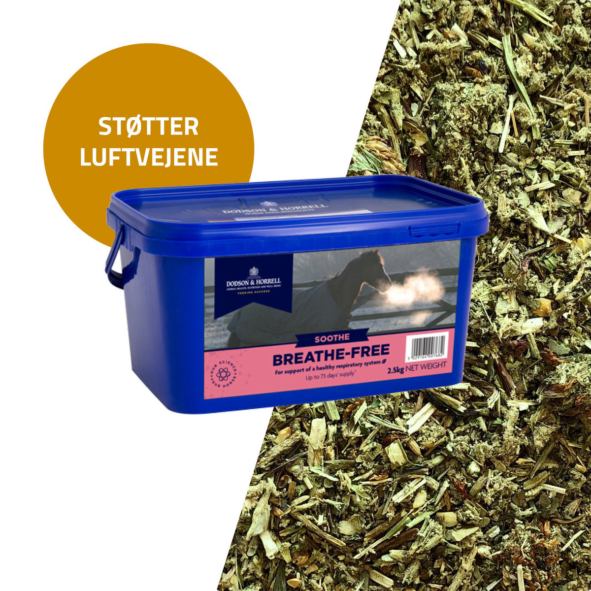 D&H Breathe Free i 1 kg pose til heste fra Dodson & Horrell