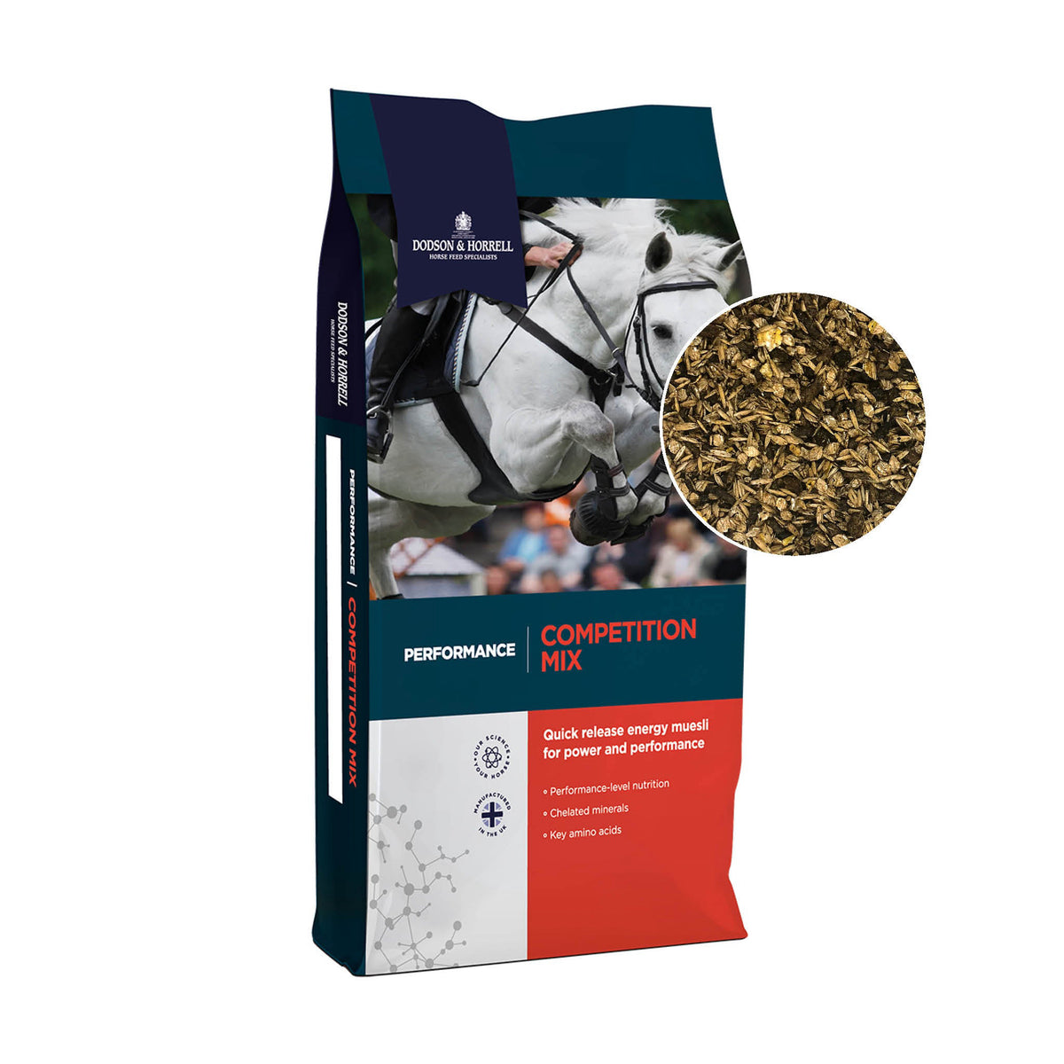 D&H Competition Mix hestefoder i 20 kg sæk fra Dodson & Horrell