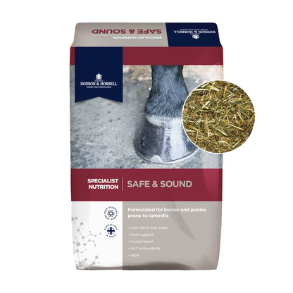 D&H Safe & Sound hestefoder i 18 kg sæk fra Dodson & Horrell