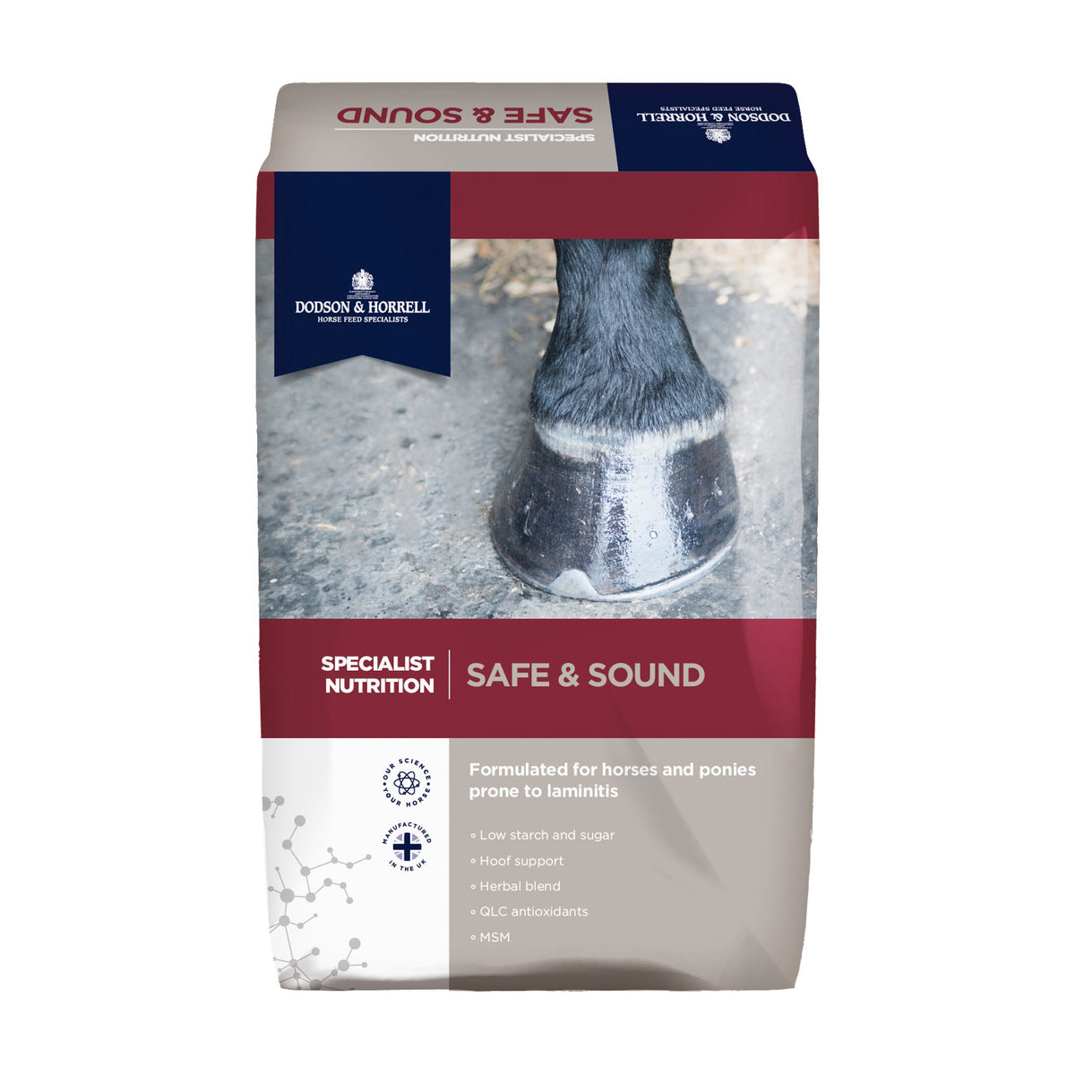 D&H Safe & Sound hestefoder i 18 kg sæk fra Dodson & Horrell – billede 3