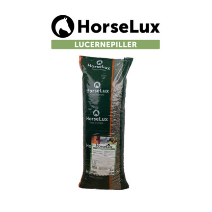 HorseLux Lucernepiller i 15 kg sæk til heste