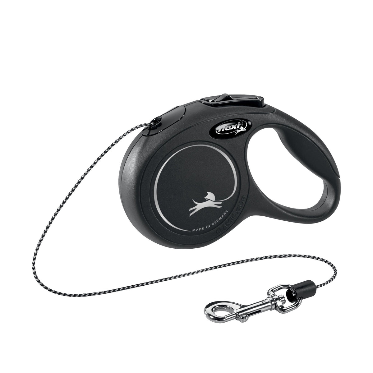 Flexi Classic Hundesnor Line Sort til hunde