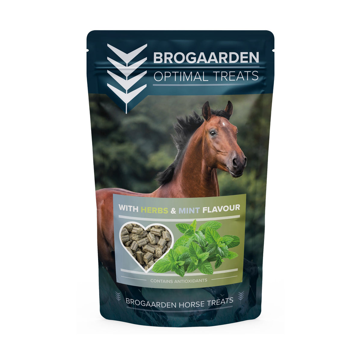 Brogaarden Optimal Treats Urter & Pebermynte hestefoder i 1 kg pose – billede 3