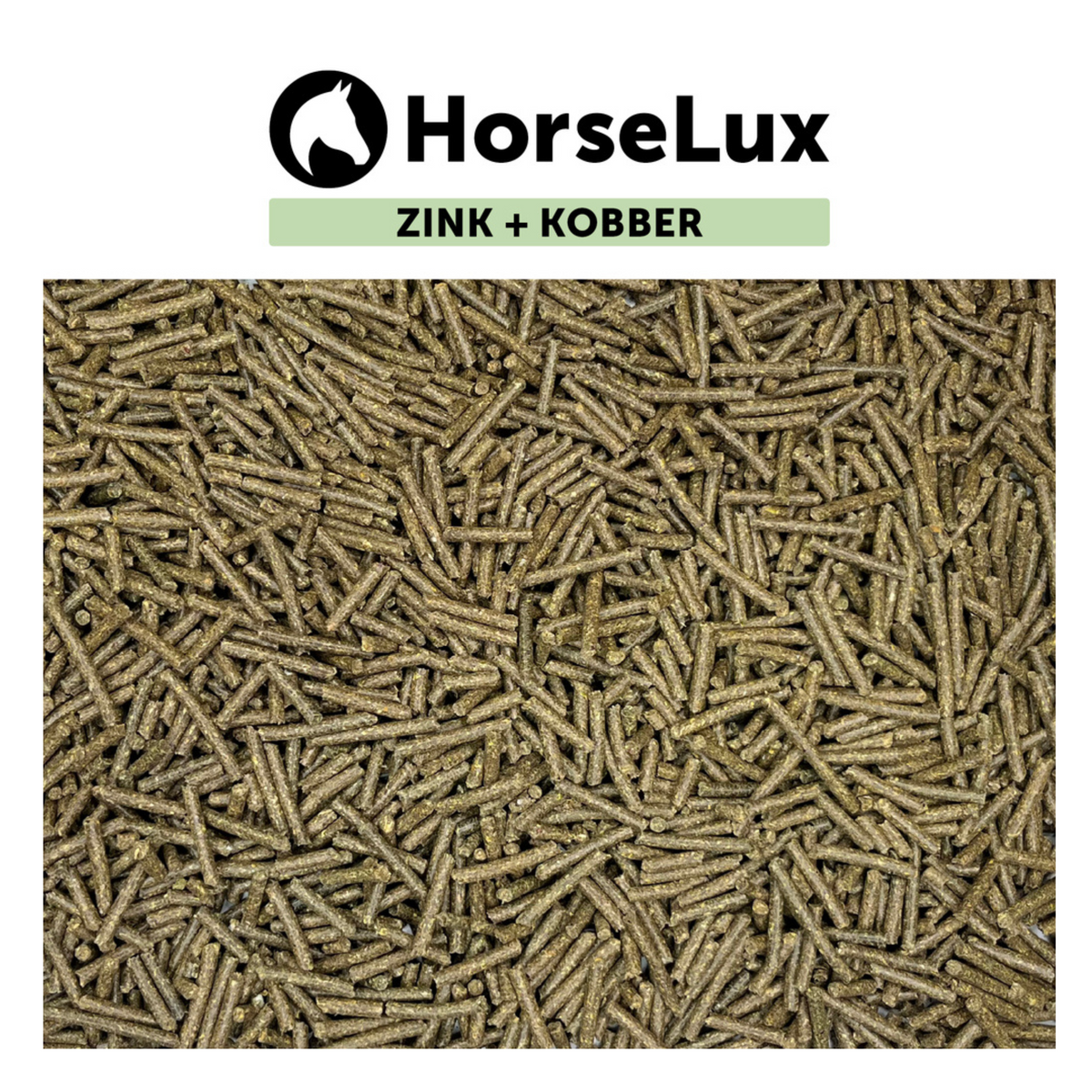 HorseLux Zink + Kobber Pellets hestefoder i 1 kg pose – billede 2