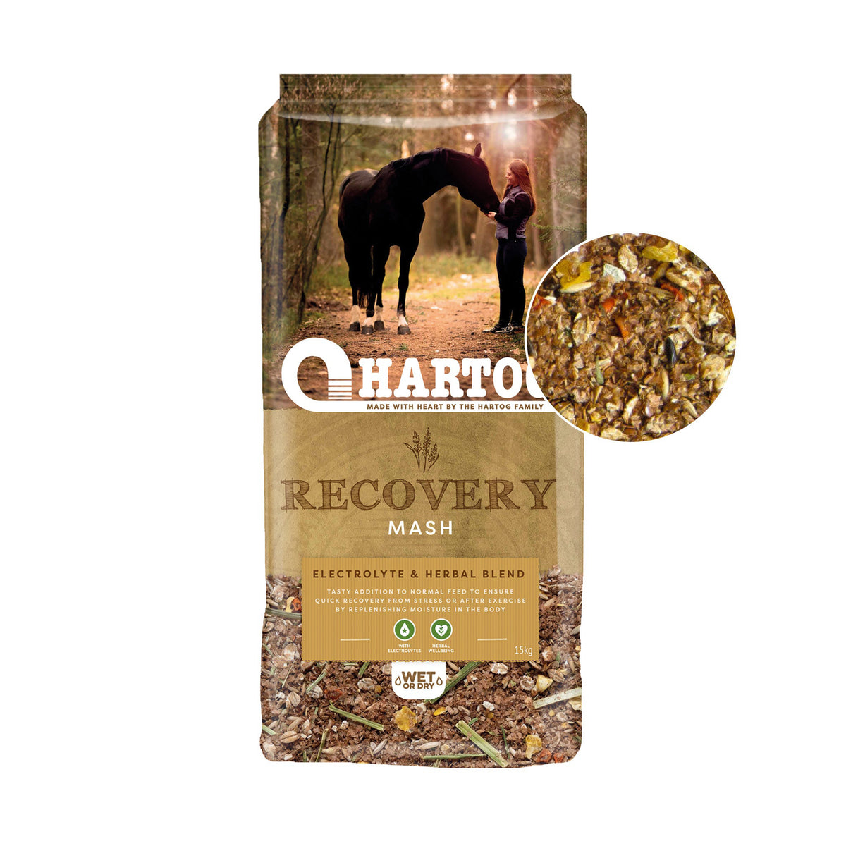 Hartog Recovery Mash hestefoder i 15 kg sæk