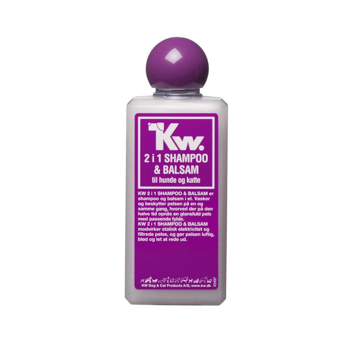 KW 2 i 1 Shampoo & Balsam i 200 ml flaske til hunde