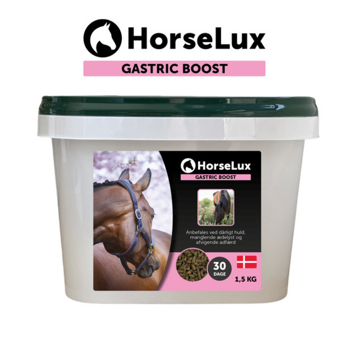 HorseLux Gastric Boost i 1,5 kg pose til heste