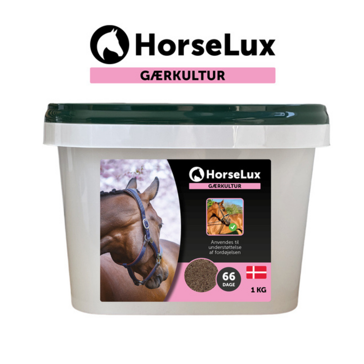 HorseLux Gærkultur hestefoder i 1 kg pose