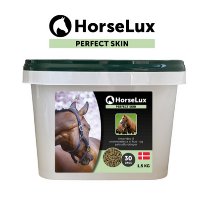 HorseLux Perfect Skin Pellets i 1,5 kg pose til heste