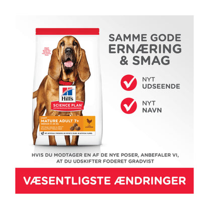 Hills Mature Adult 7+ Light Medium Chicken i 12 kg sæk til hunde – billede 3