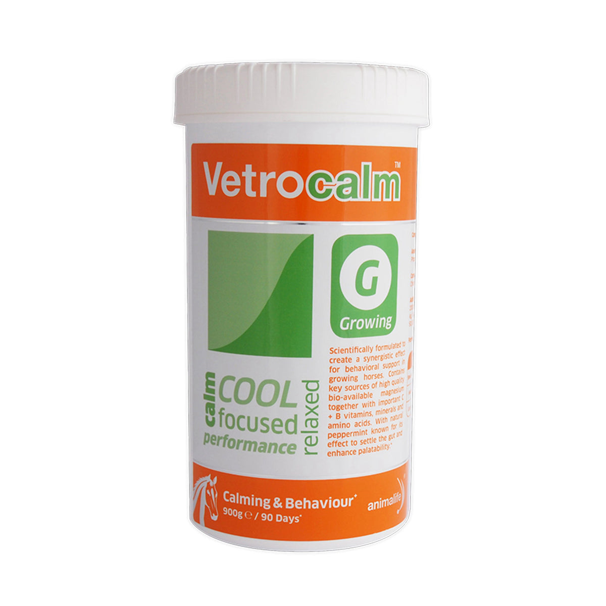 VetroCalm Growing hestefoder i 900 g pose fra Animalife