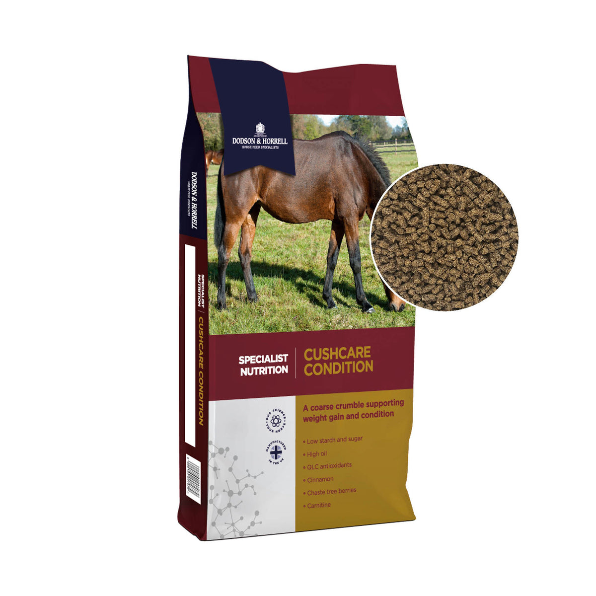 D&H Cush Care Condition hestefoder i 18 kg sæk fra Dodson & Horrell