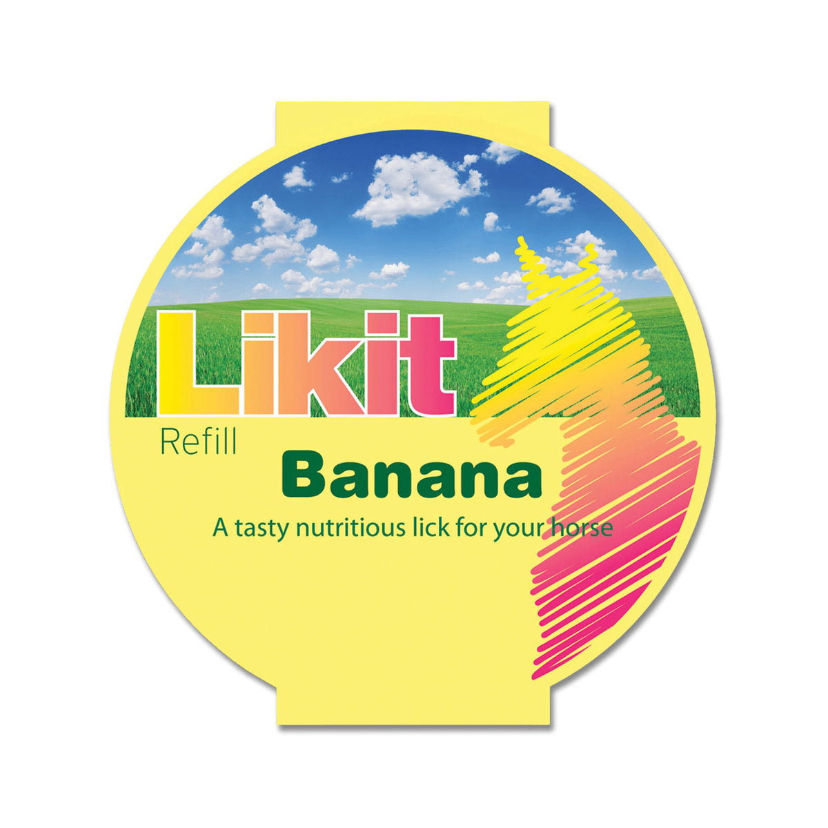 LIKIT Slikkesten Refill Banan hestefoder i 650 g pose